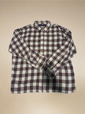 Casual Brown & Cream Check Button-Down Shirt